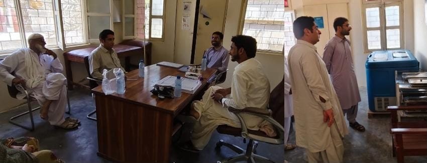 District Health Officer Gwadar Dr Yasir Tahir ka BHU Nigor Sharif ka daura, tibbi sahuliyat ka jaiza