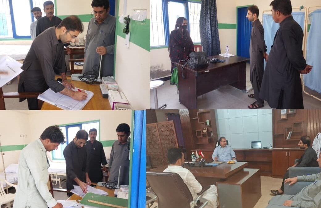 District Health Officer Gwadar ka Pasni ke Pak-Oman Hospital, Rek Pusht dispensary aur BHU Babar Shor ka daura