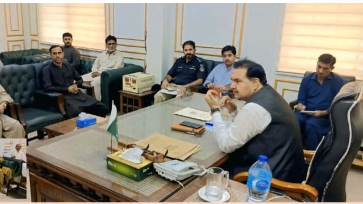 Jafarabad: DC Khalid Khan ki zere sadarat Chehlum Imam Hussain (RA) ke security intizamat par intelligence committee ka ijlas