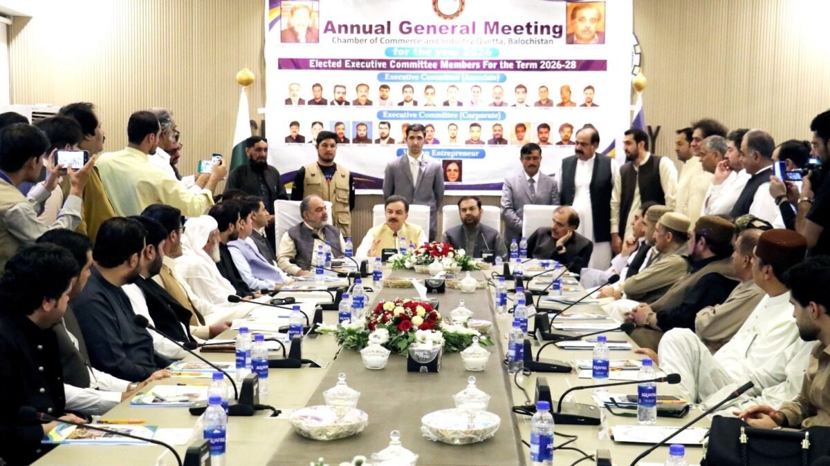 Governor Jaffar Khan Mandokhail ki Quetta Chamber of Commerce ke salana ijlas ki sadarat, Ahmed Gul Kakar ko mubarakbad