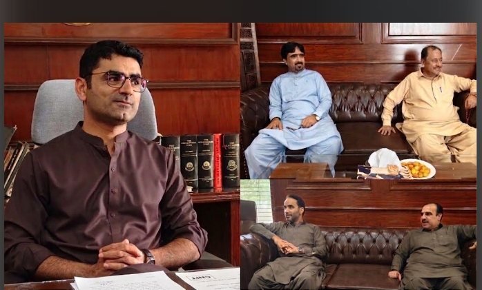 Commissioner Makuran Dr Tufail Ahmed Baloch se Niaz Kiazai aur Waris Dashti ki Turbat mein mulaqat, mansab sambhalne par mubarakbad